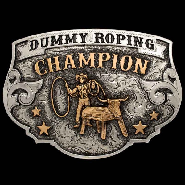 In Stock Dummy Roping Champion, Dummy Roping buckles on-time for your event! Order in-stock buckles for your rodeo or event and get same-day or next-day shipping. This buckle is built on 